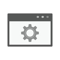 icono de escala de grises plana de optimización web vector