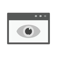 Web Visibility Flat Greyscale Icon vector