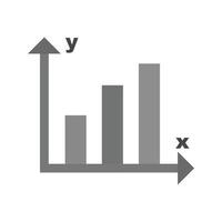 icono de estadística plana en escala de grises vector