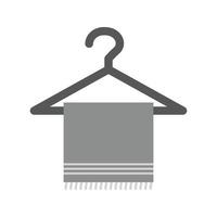 Clean Towel Flat Greyscale Icon vector