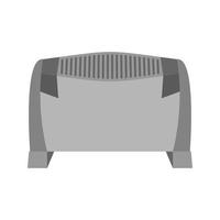 Convection Heater Flat Greyscale Icon vector