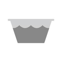 Water in Container Flat Greyscale Icon vector
