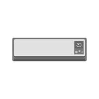 Air Conditioner Flat Greyscale Icon vector