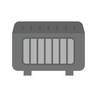 Gas Heater Flat Greyscale Icon vector