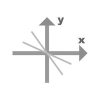 icono de escala de grises plana de función lineal vector
