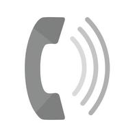 On-going Call Flat Greyscale Icon vector