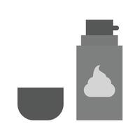 Shaving Cream Flat Greyscale Icon vector