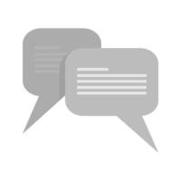 Message Bubbles Flat Greyscale Icon vector