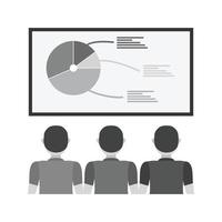 Teamwork Flat Greyscale Icon vector