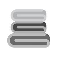 Folded Clothes Flat Greyscale Icon vector