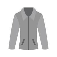 Jacket Flat Greyscale Icon vector
