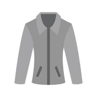 Jacket Flat Greyscale Icon vector