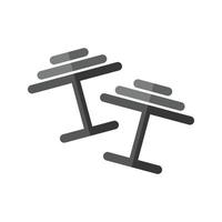 Cuff Links Flat Greyscale Icon vector