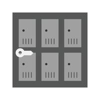 Lockers Flat Greyscale Icon vector
