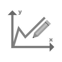 Drawing Graphs Flat Greyscale Icon vector