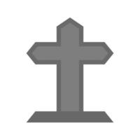 Grave II Flat Greyscale Icon vector