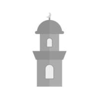 Mosque Flat Greyscale Icon vector