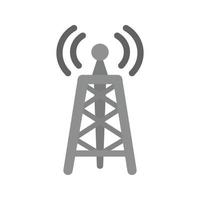 Signals Tower I Flat Greyscale Icon vector