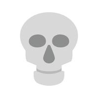 Skull Flat Greyscale Icon vector