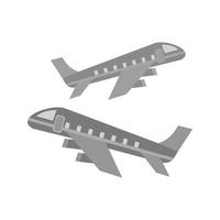 Multiple Flights Flat Greyscale Icon vector