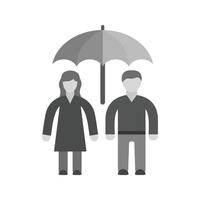 Family on Funeral Flat Greyscale Icon vector