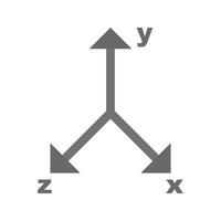 gráfico ii icono plano en escala de grises vector