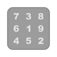 Number Theory Flat Greyscale Icon vector