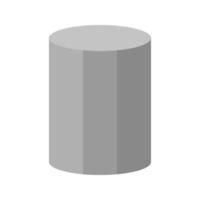 Cylinder Flat Greyscale Icon vector