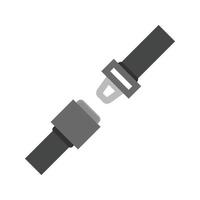 Seat Belt Flat Greyscale Icon vector