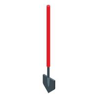 Rescuer shovel icon, isometric style vector