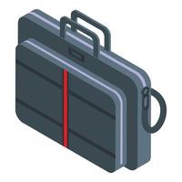 icono de bolsa de cuaderno, estilo isométrico vector