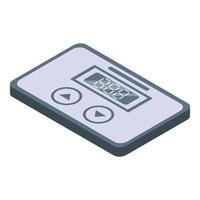 Digital voltage regulator icon, isometric style vector