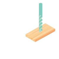 Brad pointbit icon, isometric style vector