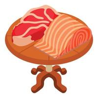 Protein food icon, isometric style vector