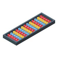 Accounting abacus icon, isometric style vector