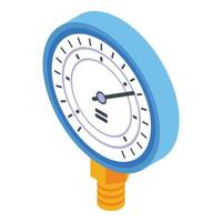 Manometer gauge icon, isometric style vector