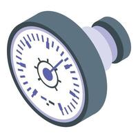 Manometer reading icon, isometric style vector