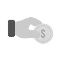 Capital Investment Flat Greyscale Icon vector