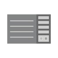 AC Window Unit Flat Greyscale Icon vector