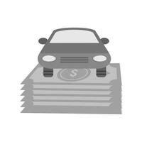 Auto Financing Flat Greyscale Icon vector