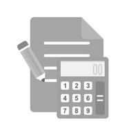 Calculations Flat Greyscale Icon vector