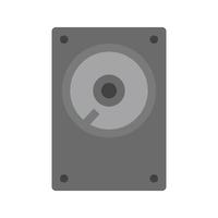 Hard Disk Flat Greyscale Icon vector