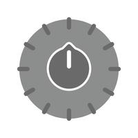 Termostato plano icono en escala de grises vector
