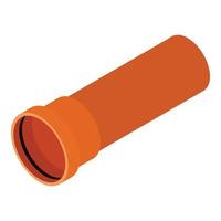 Plastic pipe icon, isometric style vector