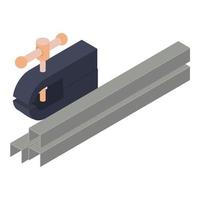 Metal product icon, isometric style vector