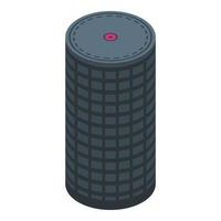 Playlist smart speaker icon, isometric style vector