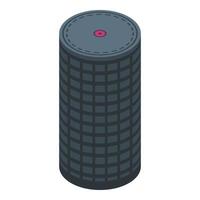 Playlist smart speaker icon, isometric style vector