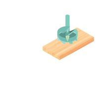 Selffeed bit icon, isometric style vector