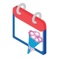 Mother day icon, isometric style vector