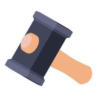 Hammer icon, isometric style vector